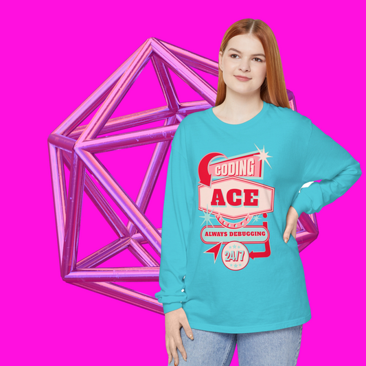 Coding Ace Diner Style Long Sleeve T-Shirt